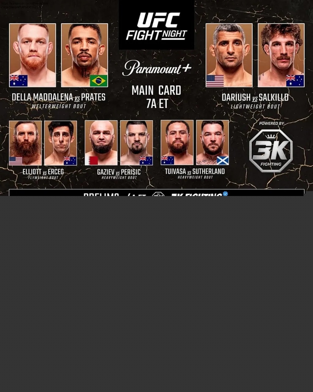 UFC Fight Night 275  UFC Perth Прямая трансляция
